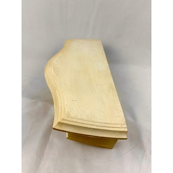 Vintage 15" Homco Wall Shelf - Off-White Bamboo Style Plastic 1986 #3067 - Picture 2 of 11